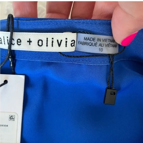 Alice + Olivia cobalt blue ruffle mini skirt